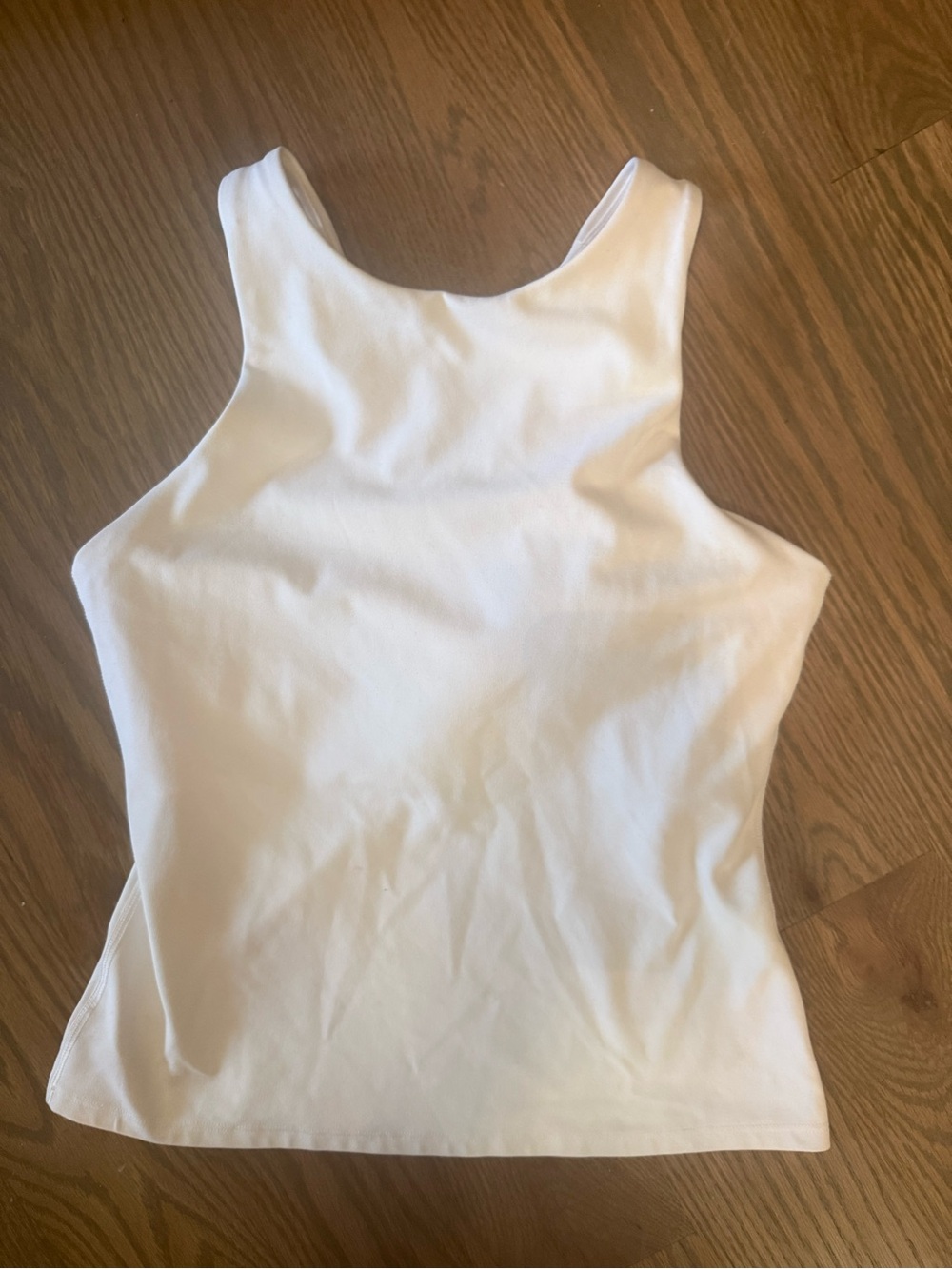 Athleta White High Neck Tank